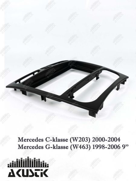 Pамка Mercedes C-klasse (W203) 2000-2004, G-klasse (W463) 1998-2006, 9", чорна 144076 фото