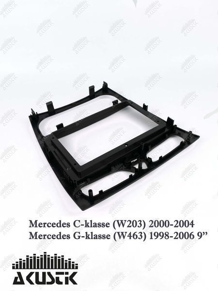Pамка Mercedes C-klasse (W203) 2000-2004, G-klasse (W463) 1998-2006, 9", чорна 144076 фото