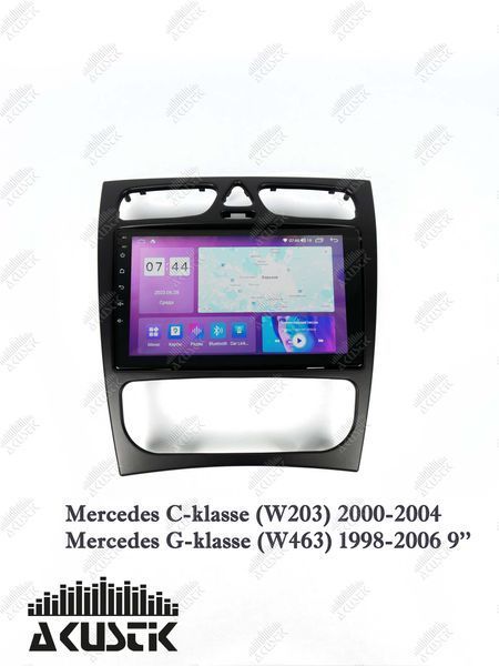 Pамка Mercedes C-klasse (W203) 2000-2004, G-klasse (W463) 1998-2006, 9", чорна 144076 фото