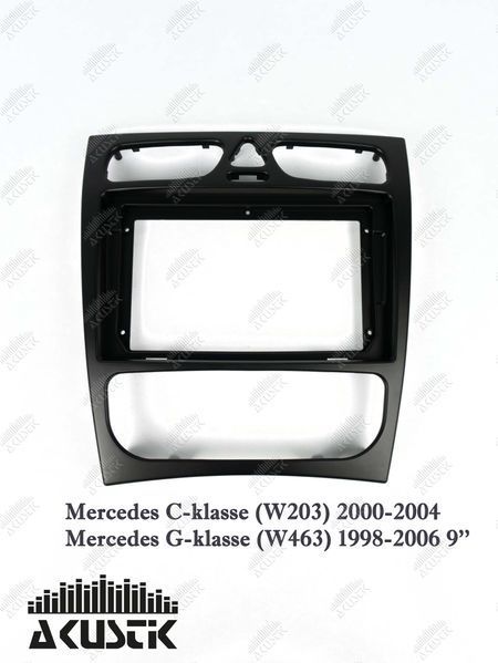 Pамка Mercedes C-klasse (W203) 2000-2004, G-klasse (W463) 1998-2006, 9", чорна 144076 фото