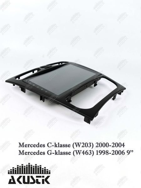 Pамка Mercedes C-klasse (W203) 2000-2004, G-klasse (W463) 1998-2006, 9", чорна 144076 фото