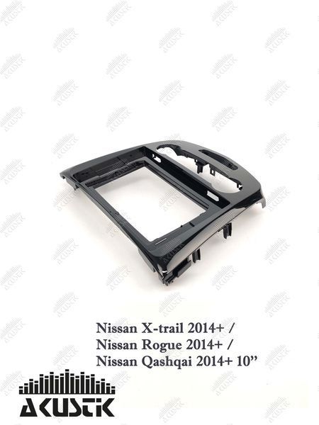 Pамка Nissan X-trail, Rogue, Qashqai 2014+, 10.1", Manual AC 144008 фото