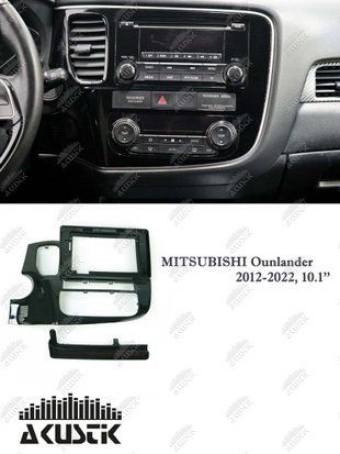 Pамка Mitsubishi Outlander 2012-2022, 10.1'', глянцева 144119 фото