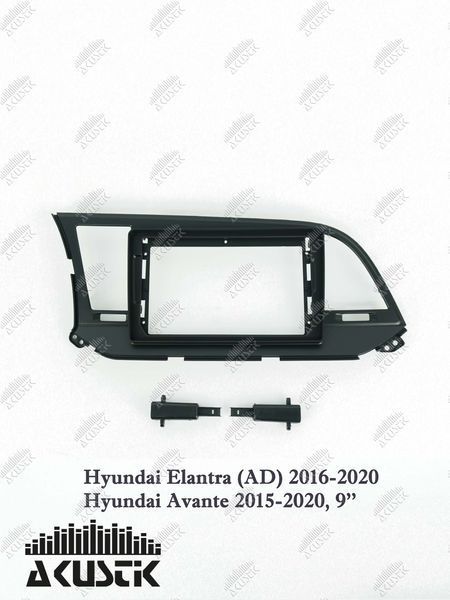 Pамка Hyundai Elantra (AD) 2016-2020, Avante 2015-2020, 9", чорна 144095 фото