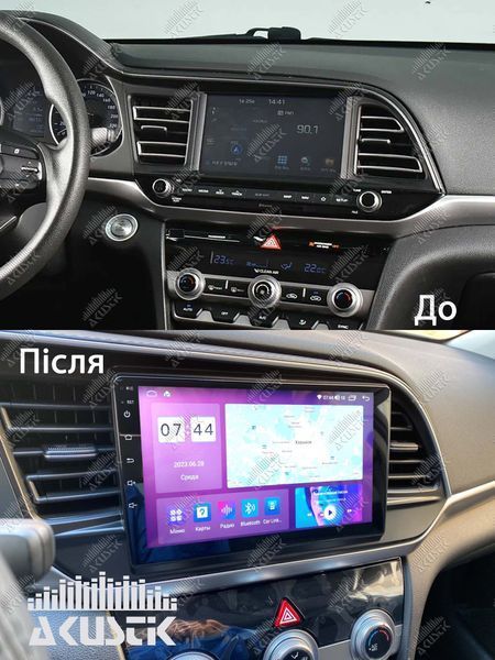 Pамка Hyundai Elantra (AD), Avante (AD) 2018-2020, 9", чорна 144096 фото