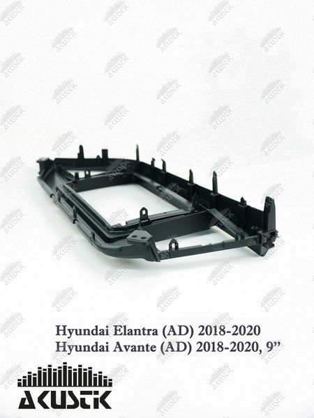 Pамка Hyundai Elantra (AD), Avante (AD) 2018-2020, 9", чорна 144096 фото