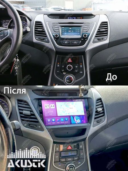 Pамка Hyundai Elantra (MD) 2014-2016, Avante (MD) 2013-2015, 9", чорна 144097 фото