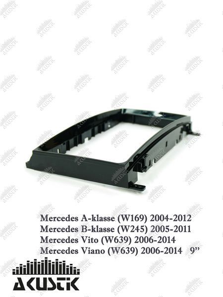 Pамка Mercedes A-klasse (W169) 2004-2012, B-klasse (W245) 2005-2011, Vito/Viano (W639) 2006-2014, Sprinter (W906) 2006-2018, 9" 144153 фото